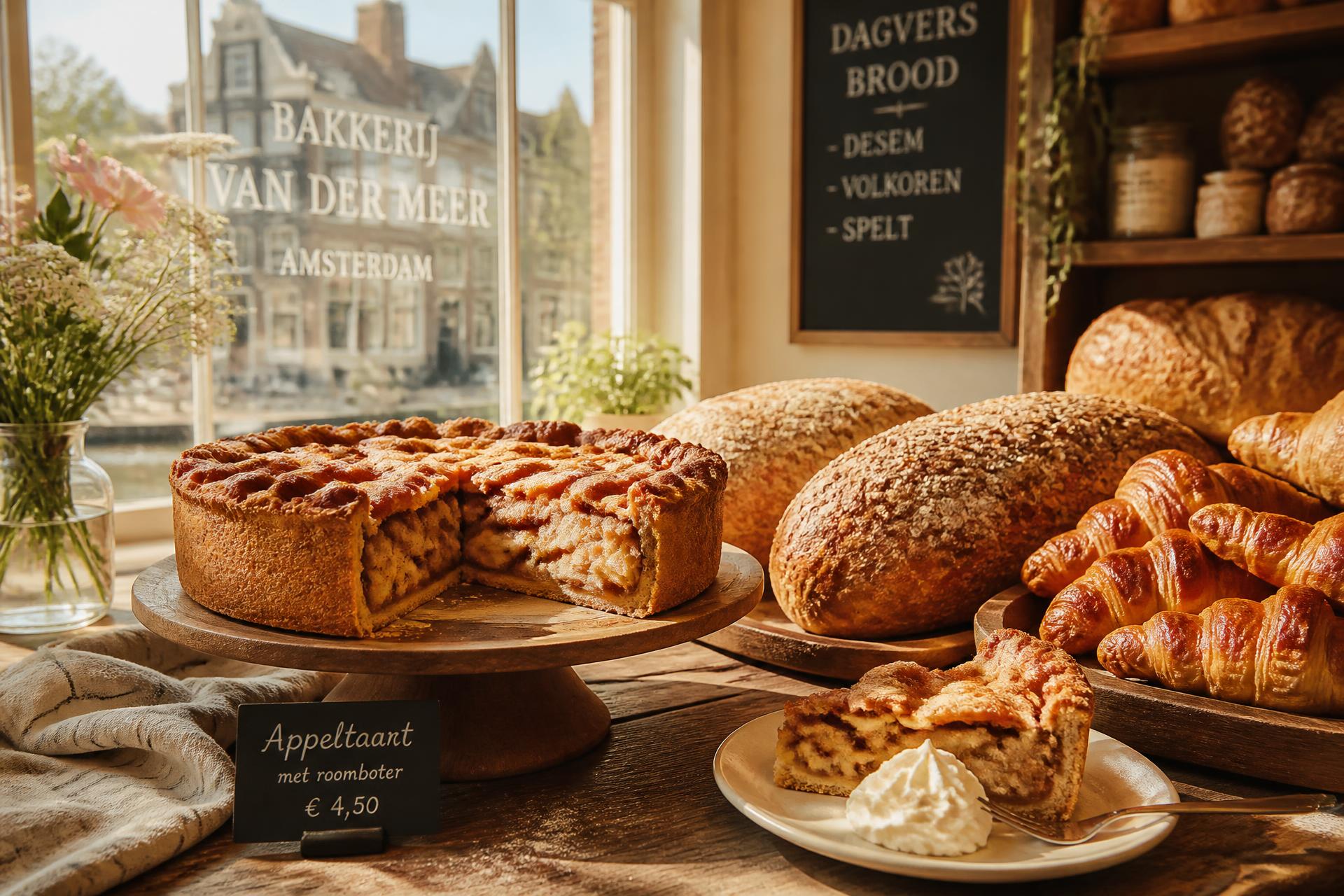 Freshly baked bread, croissants and pastries of the kind sold at Anne Bakery in Amsterdam