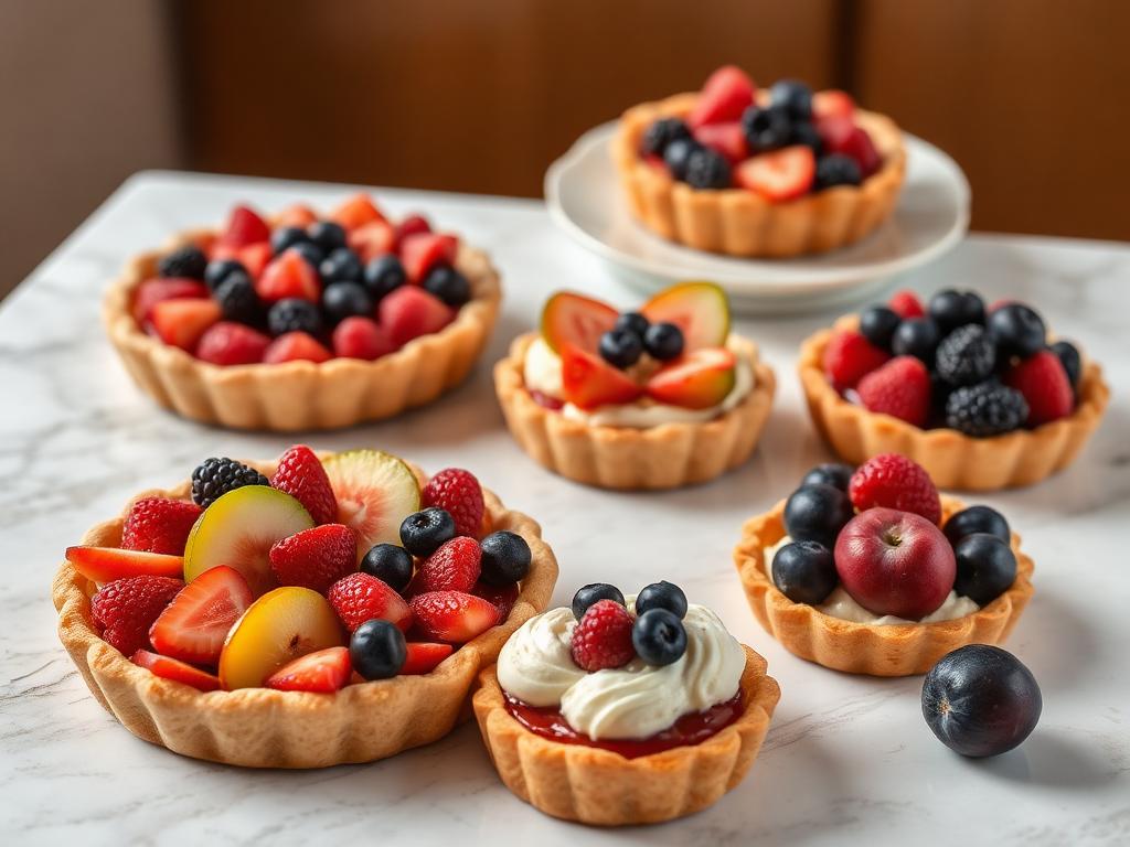 Seasonal fruit tarts